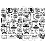 2910 オリジナル ポーセリンアート 転写紙 ブラック 父の日 白磁用