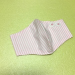 お花モチーフの立体マスク ピンク 接触冷感生地