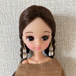 受注制作⇒リカちゃん ボヘミアン フリンジピアス