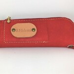 ネーム刻印入り 牛革 グローブレザー 立てて使えるペンケース