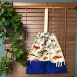 お魚大好き! コバルトブルー お着替え袋 お着替えバッグ 魚柄 男の子 保育園 幼稚園 小学校