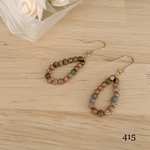 チェコ アンティークかぼちゃのしずく型フープピアス/イヤリング