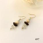 中ぶり◆ウッドビーズピアス/イヤリング