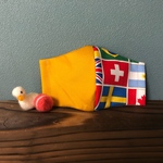 国旗柄大好き! バイカラー 子供用立体マスク(園児〜低学年向け) カラフル 男の子 女の子 幼稚園 保育園 小学生 オリンピック