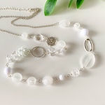 *✧ホワイト×クリアー✧*のネックレス