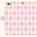 【3色ご用意!】格子柄♪手帳型スマホケース