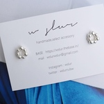 w slur*シルバー925 シルバー つぶつぶ ミニサークル ピアス/イヤリング