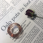 クリアリング(lamé×brown)