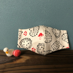 ママもハリネズミさん大好き! ナチュラル 大人用立体マスク(高学年〜女性向け) 夏マスク かわいい 親子コーデ リンクコーデ