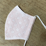 花柄(格子)レースのおしゃれな立体マスク♪︎(ピンク)