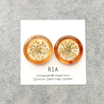 ♢べっ甲×レースフラワーピアス/イヤリング♢ レジン/ドライフラワー/大ぶり