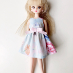 りかちゃん 服 ワンピース 水色 花柄