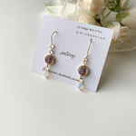 チェコビーズ×ゴールド 小ぶりピアス/イヤリング