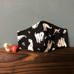 ラスト1点! ママも恐竜大好き! 大人用立体マスク 親子リンクコーデ 個性的 モノトーン 恐竜柄 お揃い