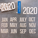 イヤーブック部2020 ikukoさんコラボチップボード/Months of the year 【青】