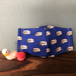 車大好き! かっこいい 子供用立体マスク(園児〜低学年向け) 保育園 幼稚園 ブルー レトロカー 男の子 女の子 個性的