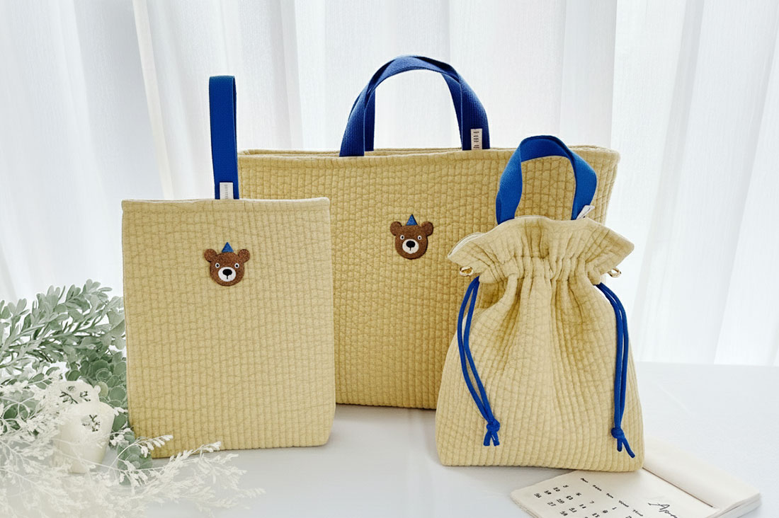 rurudesignさんの「入園セット 入園入学2026　レッスンバッグ　手提げバッグ」