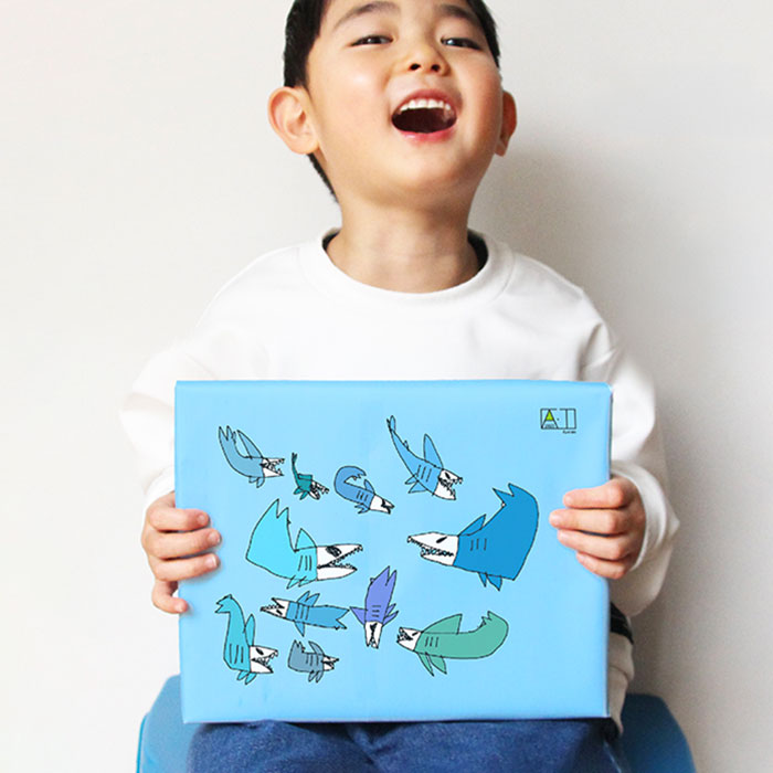 kodomo.aiさんの「子供の絵 工作 ファブリックパネル」