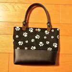 合皮×肉球ハンドバッグ