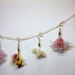 送料無料ドライフラワーピアスガーランド