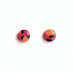 vivid leopard mini stud ビビッドピンクレオパードピアス/イヤリング(アレルギー対応)