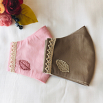 ⭐︎秋マスク⭐︎おしゃれな葉っぱの刺繍マスク⭐︎