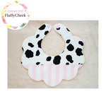 もくもくスタイ✩ピンクストライプ柄とウシ柄の切替＆イエロードット🐮🌱