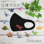マスク　恐竜　🦖　接触冷感　洗えるマスク　立体縫製　アイスシルクコットン　ワッペン　かっこいい　可愛い　刺繍