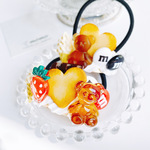 CANDY POP お菓子のヘアゴム２点セット　strawberry &chocolate   フェイクスイーツ