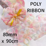 【チュール】【80mm】フラワーモチーフチュールリボン【A1105】