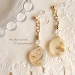 あまつゆの絵巻(手描き) 樹脂ノンホールピアス イヤリング