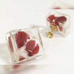 Xmas color◆ガラスドームCUBE◆ピアス