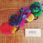 SALE！"BONBORI"2個玉のヘアゴム