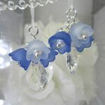 ☆☆紫陽花カラーすずらん☆涼しげ夏ピアスa(樹脂フック)