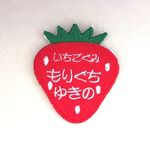 お名前ワッペン■いちご■刺繍アップリケ