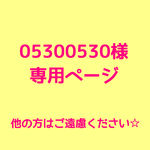05300530様専用ページ