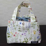 Sale!!あおりポケットの巾着バッグ　ボタニカルフラワー