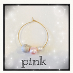 秋色全6色♡pink♡スモーキーパールのフープピアス