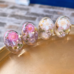 パステル ドライフラワー レジン ピアス
