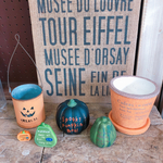 ハロウィン雑貨♡6点セット【ブリキ、陶器、インテリア雑貨ガーデン雑貨】植物と同梱の場合、送料無料♡おまとめSALE