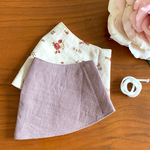 ⭐︎送料無料⭐︎リネン好きさんのためのマスク＊大人用ショートタイプ＊リネン100%スモーキーピンク《抗菌防臭加工ダブルガーゼ使用》