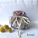 【 kormi New！！】 巾着ポーチ 化粧ポーチ　リバティ‼️