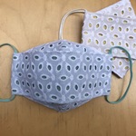 舟形マスク ≪花刺繍レース×リネン≫秋新作