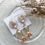 twist ring petit flower charm pink