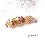 ミニバラのショコラバレッタ/ヘアクリップ