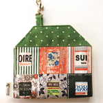 送料無料！おうち型マスクケース（ライトグリーンの屋根）