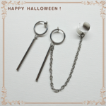 🎃メタルバーセット  フェイクピアス×イヤーカフ×チェーン
