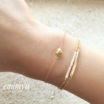 14KGF Heart Chain Bracelet