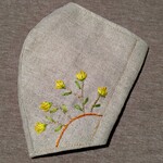 [sale] リネンコットンマスク　刺繍