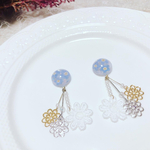 勿忘草のフラワーシャワー イヤリング／ピアス